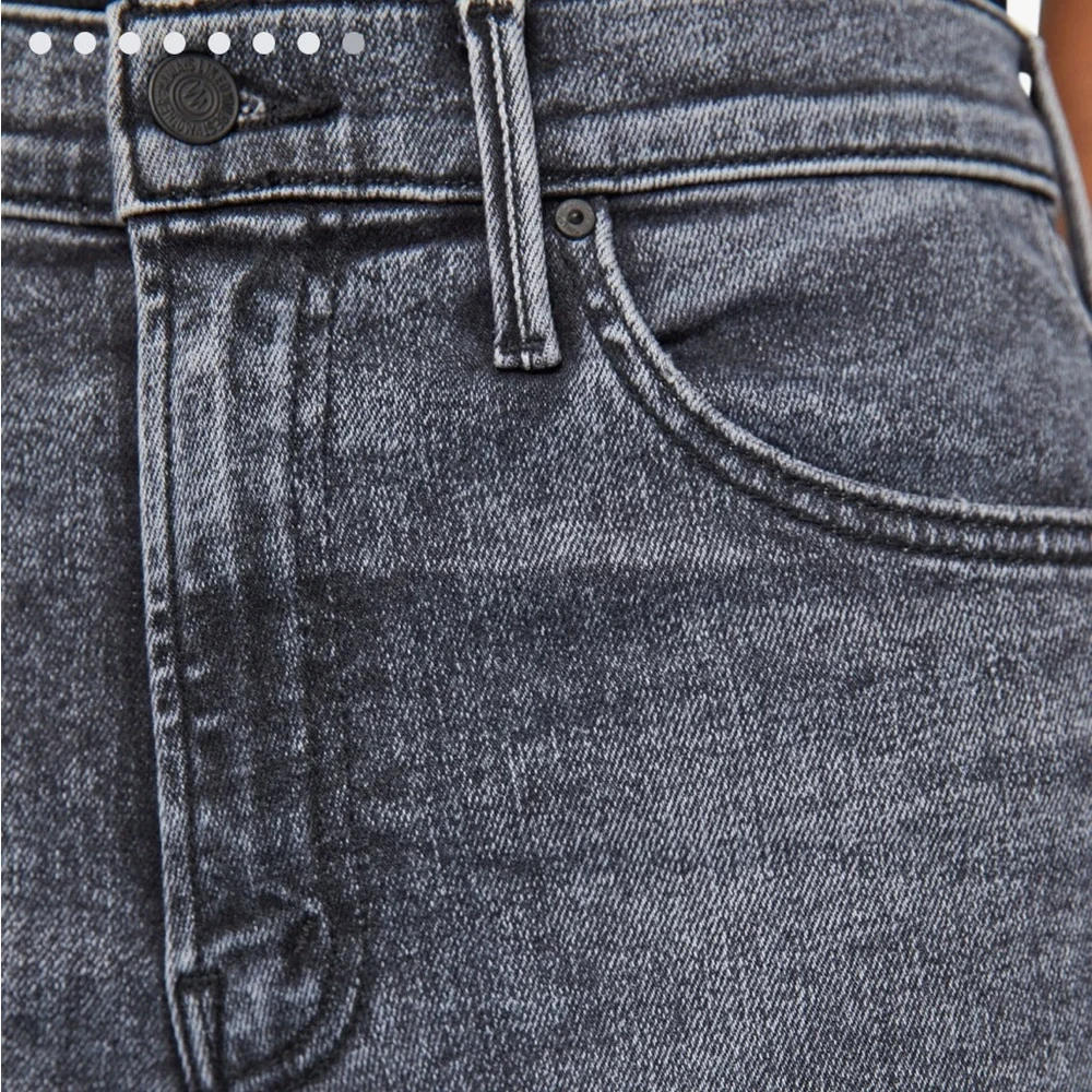 MOTHER The Insider High Rise Crop Step Fray Bootcut Jeans in Train Stops, sz 26
